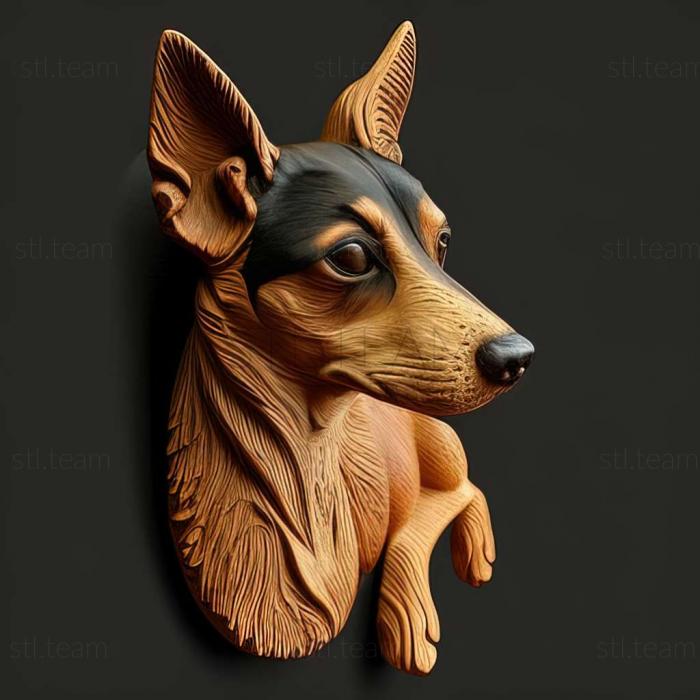 3D model Rat Terrier dog (STL)
